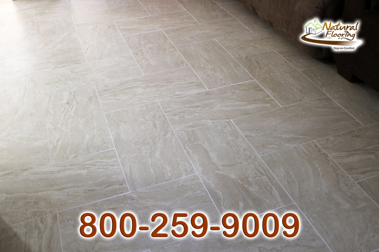 Rectangle Herringbone Tile Floor