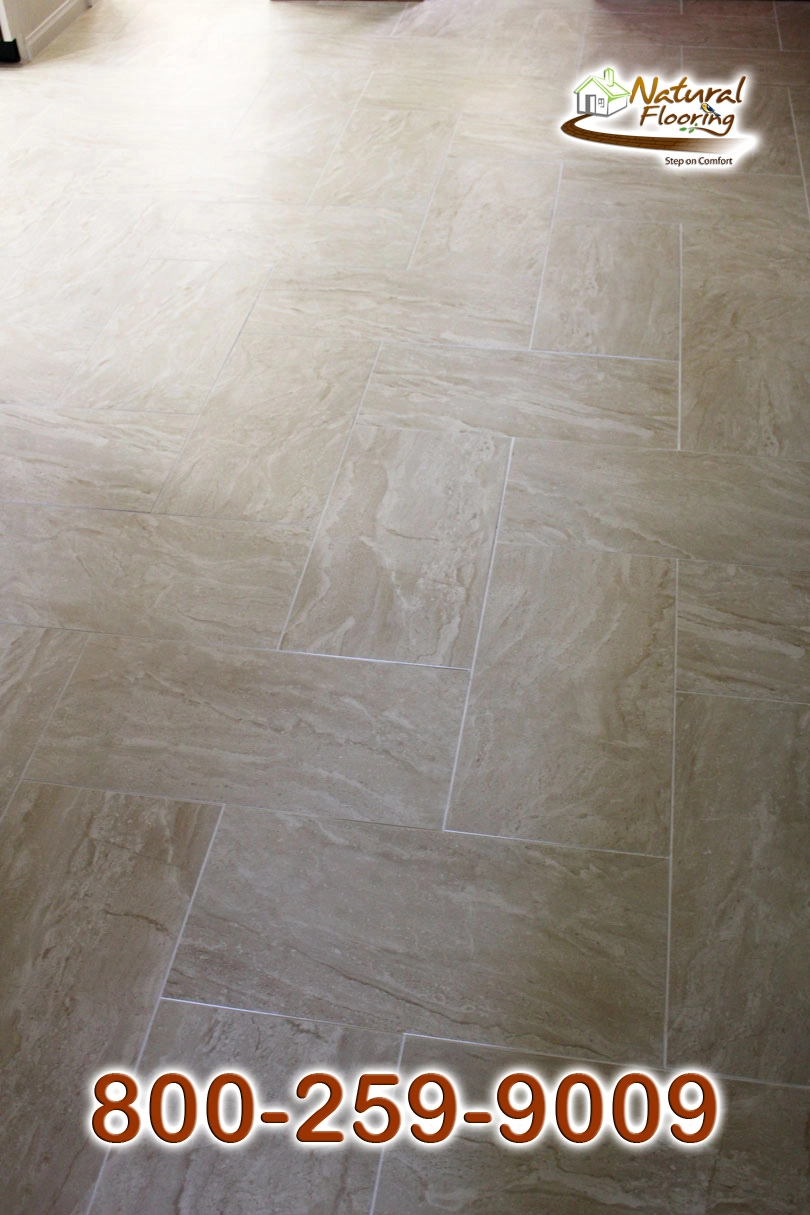 Rectangle Herringbone Tile Floor