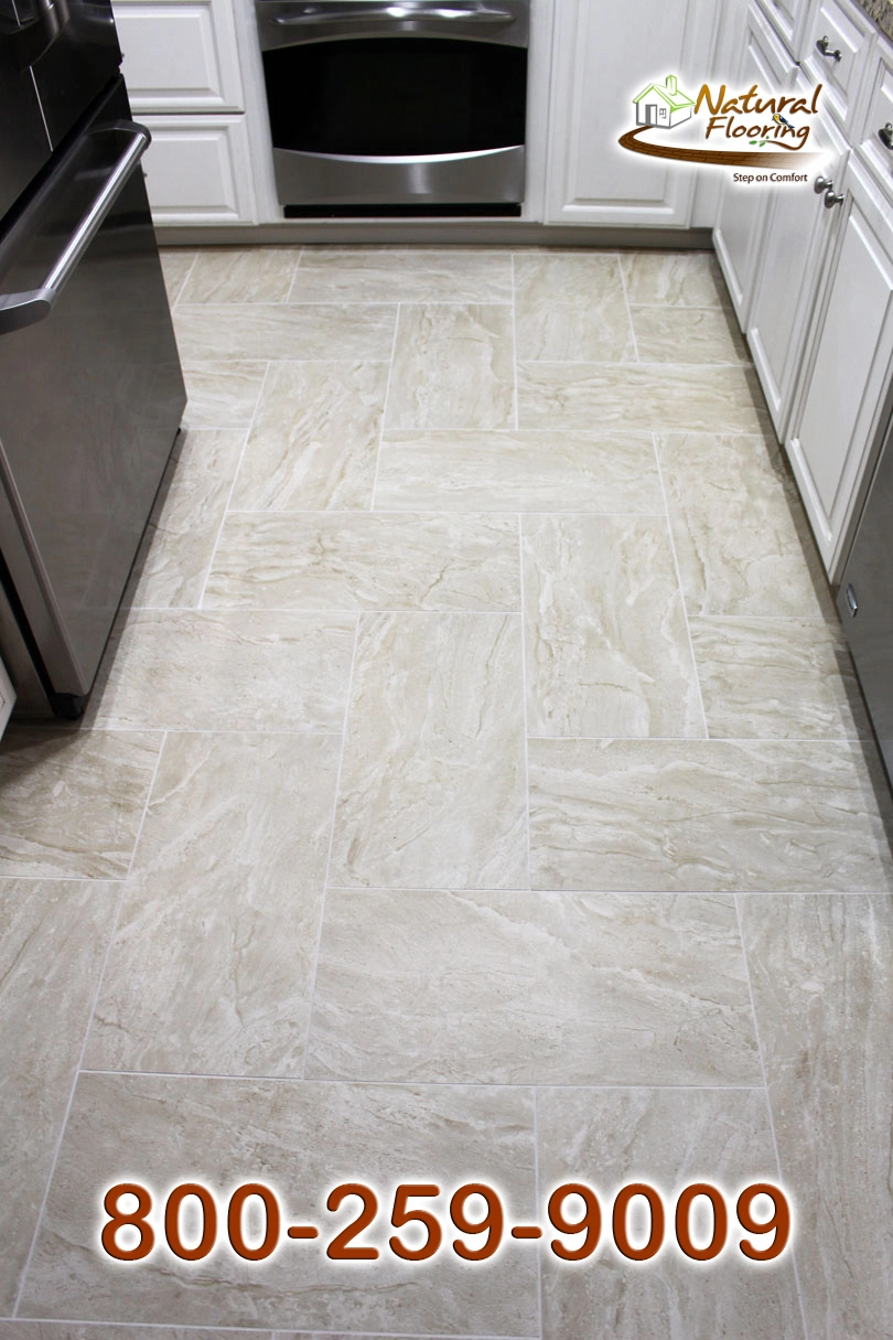 Rectangle Herringbone Tile Floor