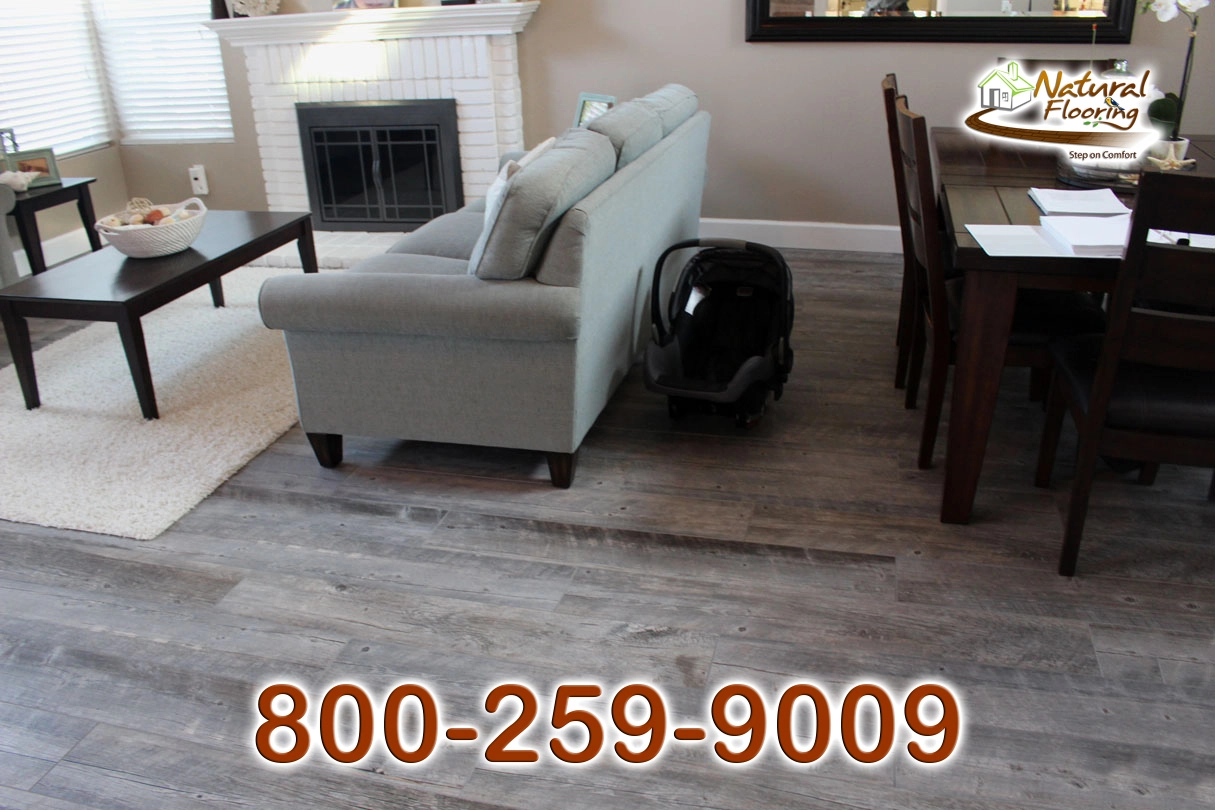 Rustic Gray Wood Tile Floor