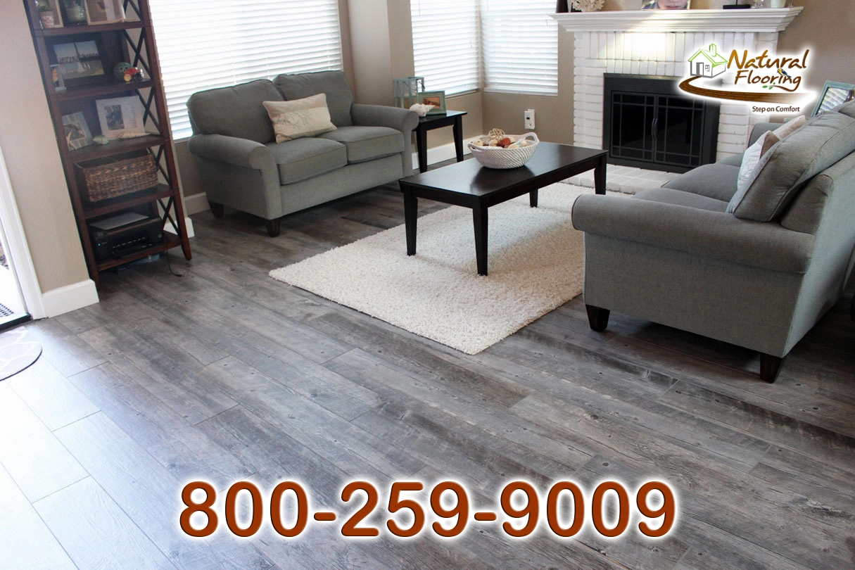 Rustic Gray Wood Tile Floor