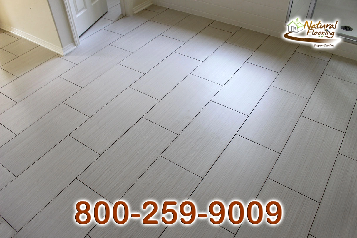 Bathroom Stagged Porcelain Tile Floors