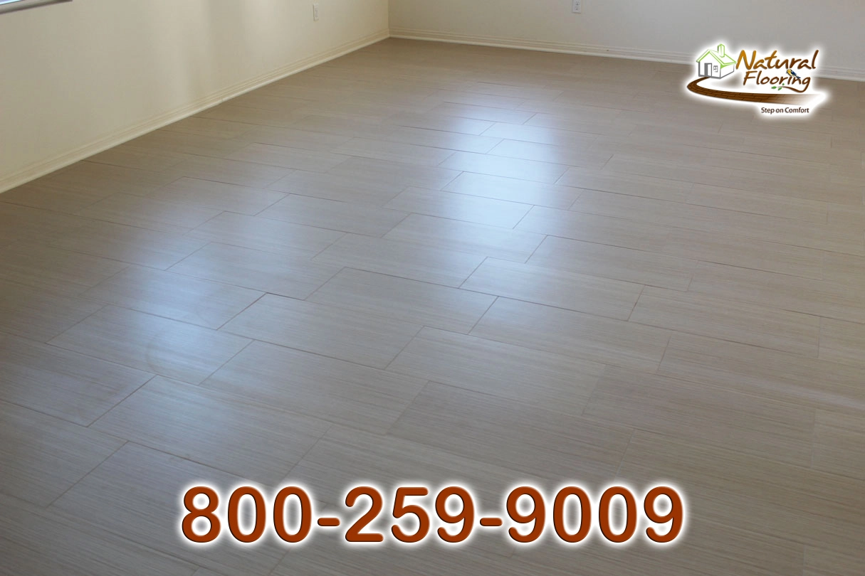 Family Room Stagged Porcelain Tile Floors