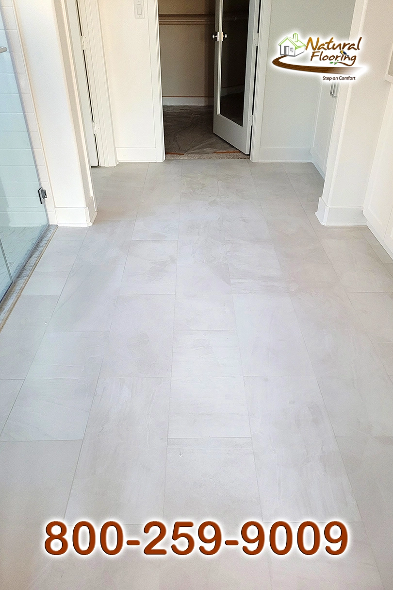 Bathroom Stagged Porcelain Tile Floors