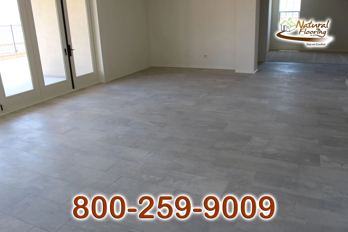 Living Room Stagged Porcelain Tile Floors