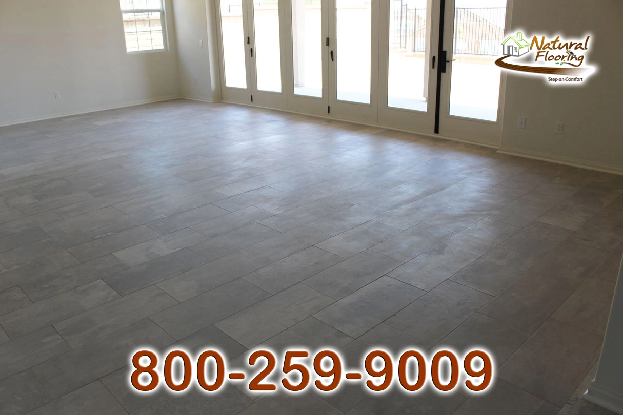 Living Room Stagged Porcelain Tile Floors