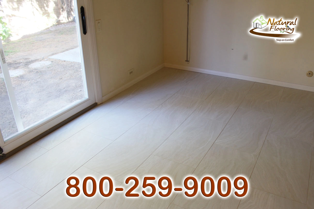 Bedroom Stagged Porcelain Tile Floors