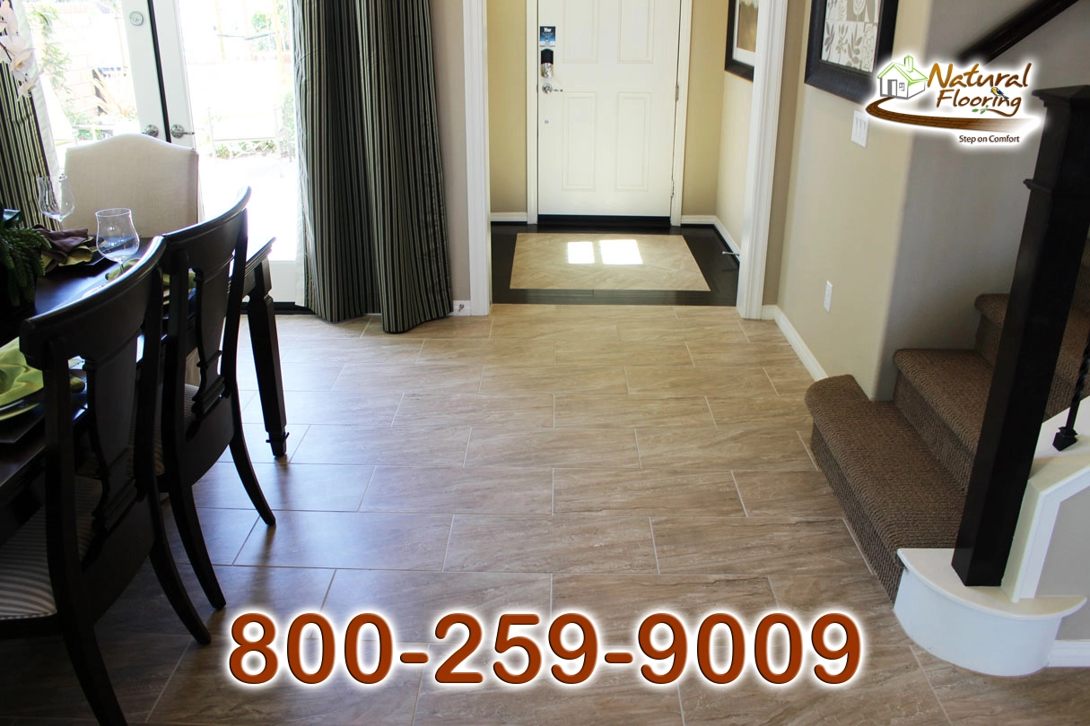 Dining Room Stagged Porcelain Tile Floors