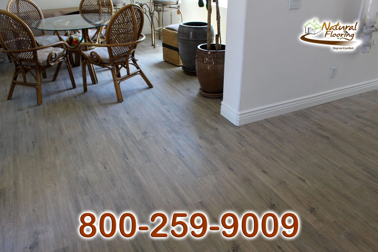 Tan Wood Plank Tile Floor