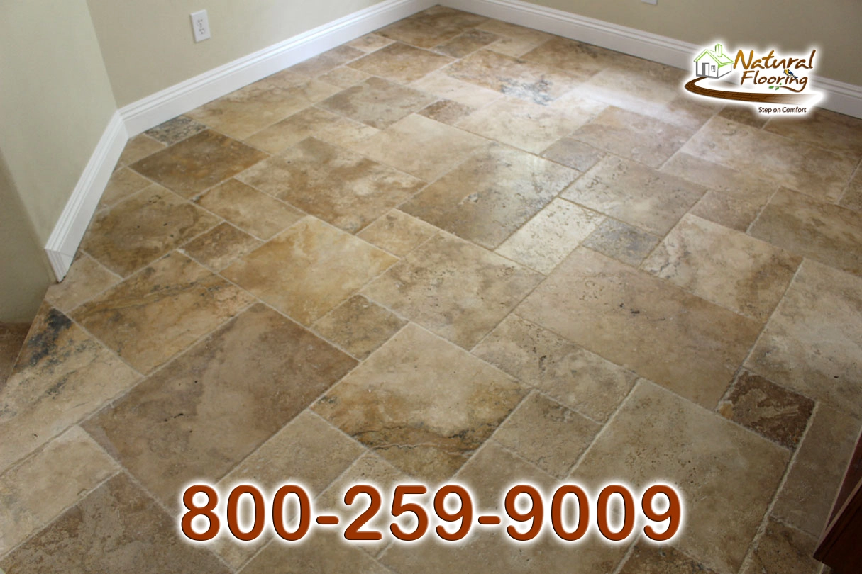 Rustic Versailles Travertine Floor