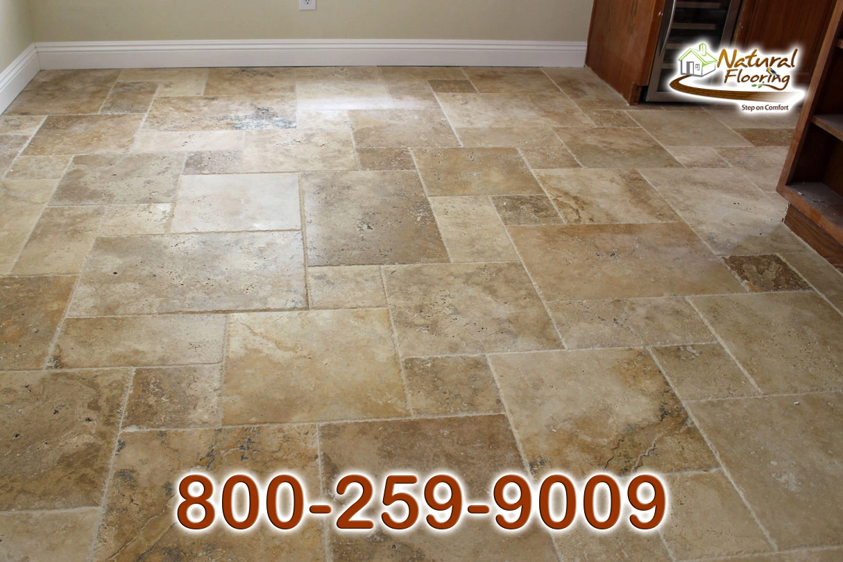 Rustic Versailles Travertine Floor