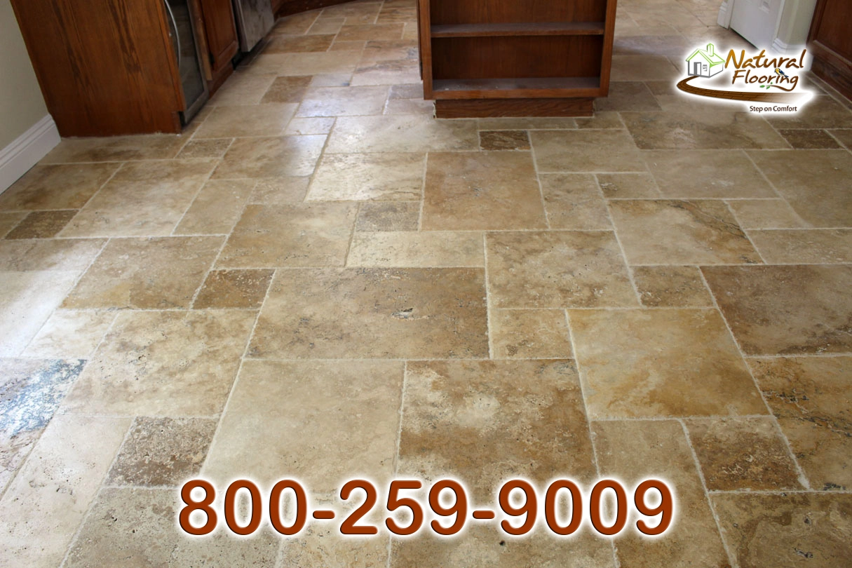Rustic Versailles Travertine Floor