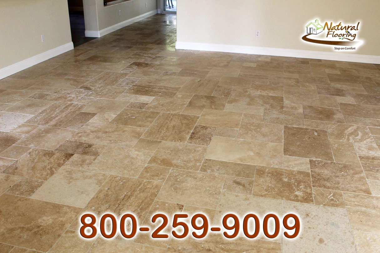 Rustic Versailles Travertine Floor