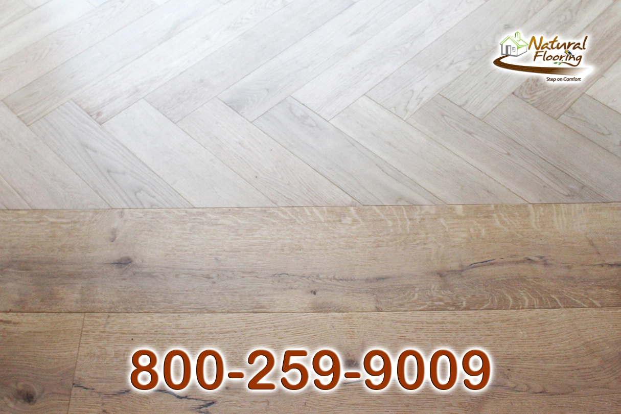 Herringbone Wood Floor to Other Floor Transitions