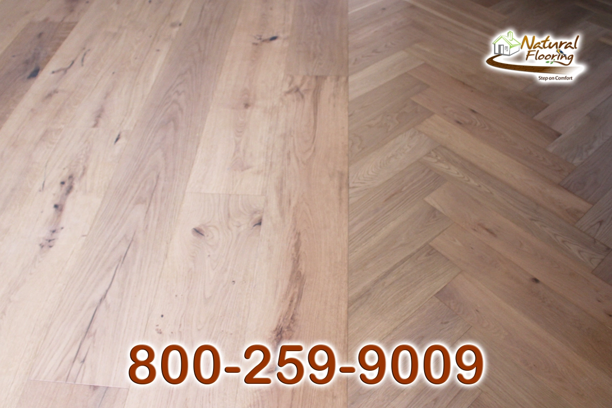 Herringbone Wood Floor to Other Floor Transitions