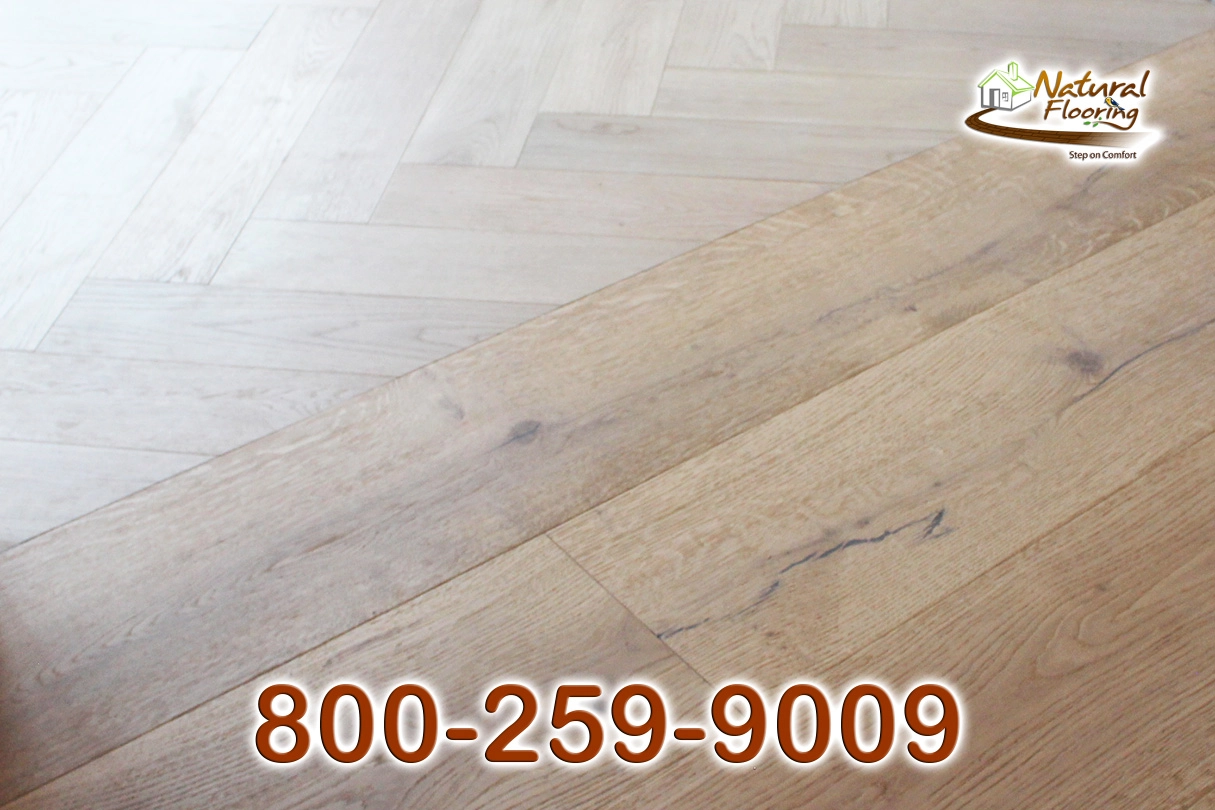 Herringbone Wood Floor to Other Floor Transitions