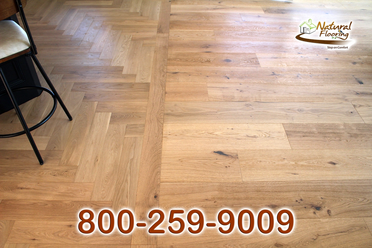 Herringbone Wood Floor to Other Floor Transitions