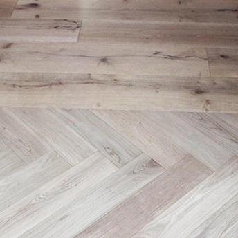 Wood Herringtone Plank Transition 3