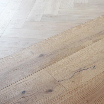 Wood Herringtone Plank Transition 4